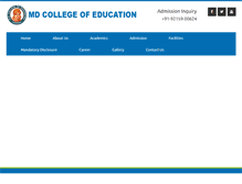 Tablet Screenshot of mdcollegeedu.co.in